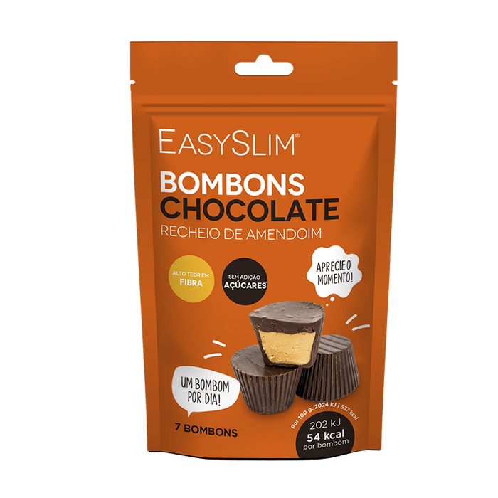 Easyslim Bombons Chocolate e Recheio Amendoim Saquetas 7x9gr.