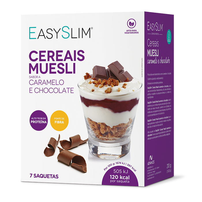 Easyslim Muesli Cereais Caramelo/Chocolate 7x30gr.