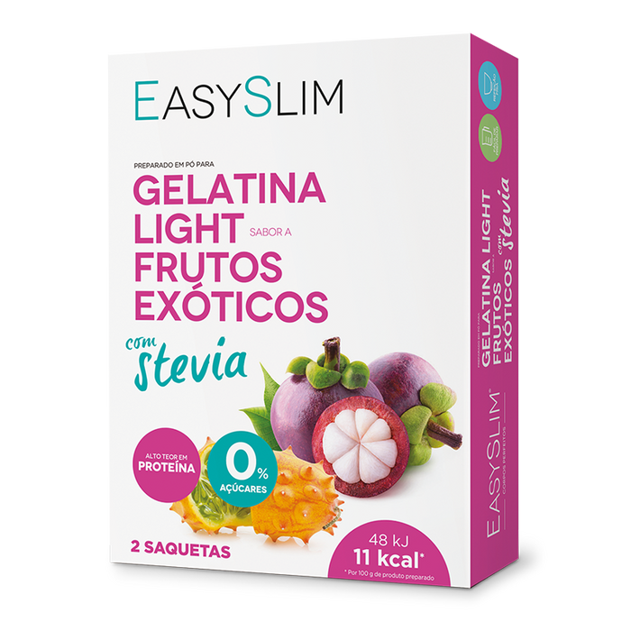 Easyslim Gelatina Light Frutos Exóticos Stevia Saquetas x2
