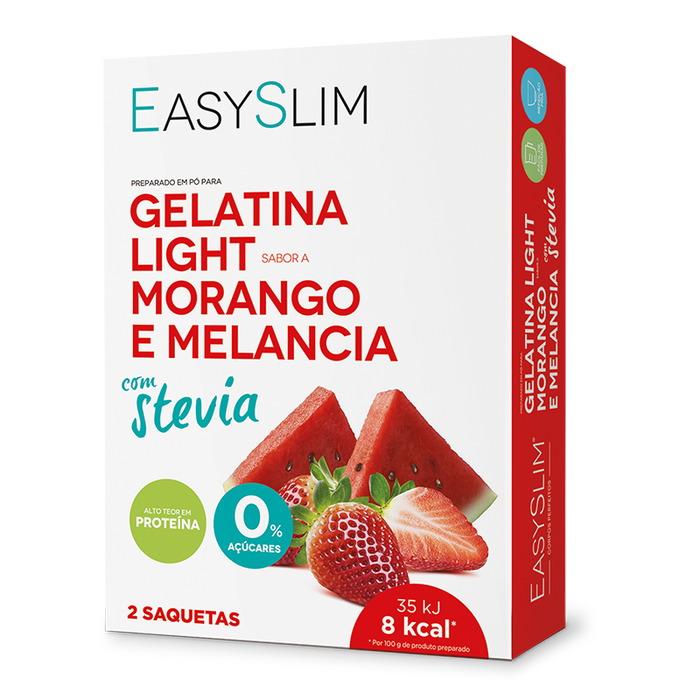 Easyslim Gelatina Light Morango/Melancia Stevia Saquetas x2