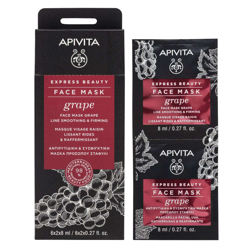 Apivita Express Beauty Máscara Antirrugas & Refirmante Uva 2x8ml