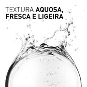 filorga skin prep agua micelar imagem da textura com gota de água micelar e texto superior que diz: textura aquosa, fresca e ligeira.
