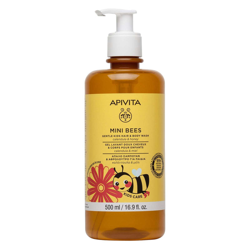 Apivita Mini Bees Gel Limpeza Suave Cabelo & Corpo Infantil 500ml