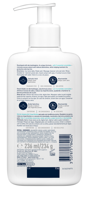 CeraVe Gel Limpeza Controlo Imperfeições 236ml