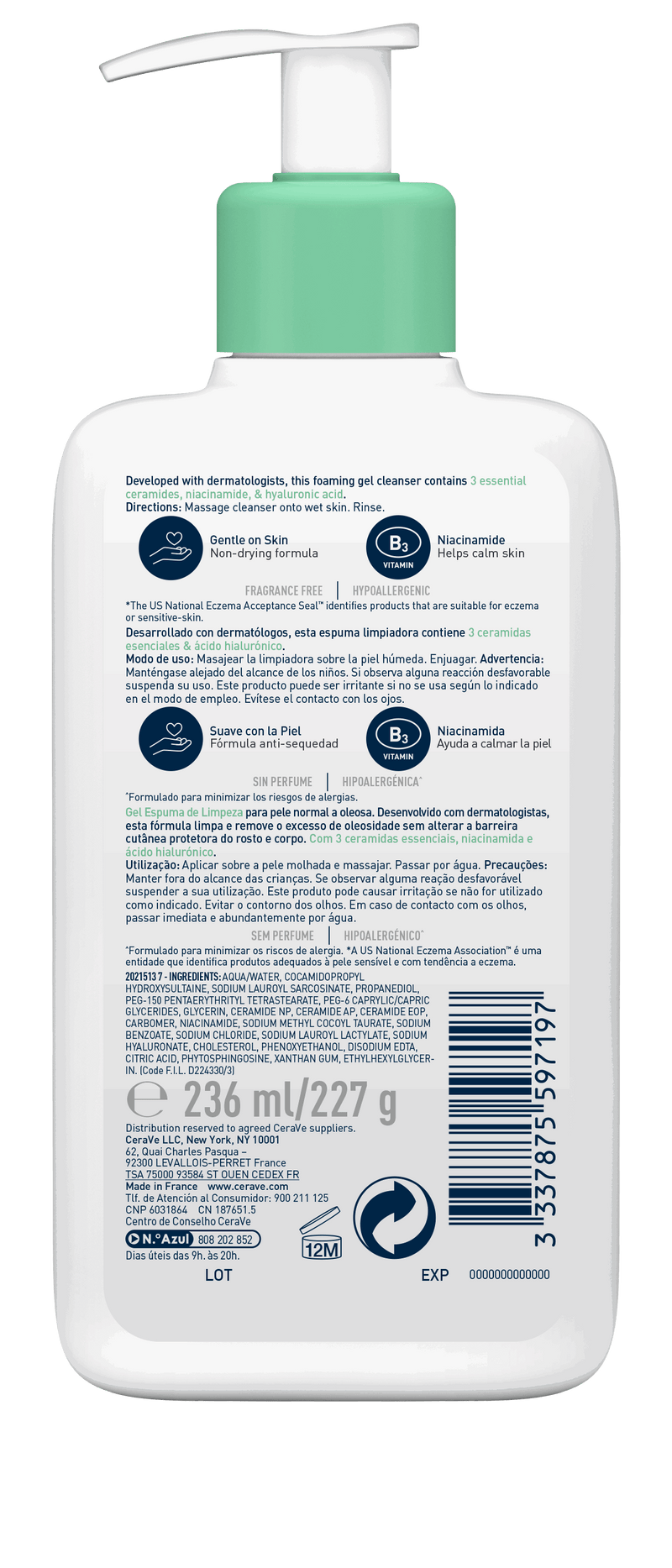 CeraVe Gel Espuma de Limpeza