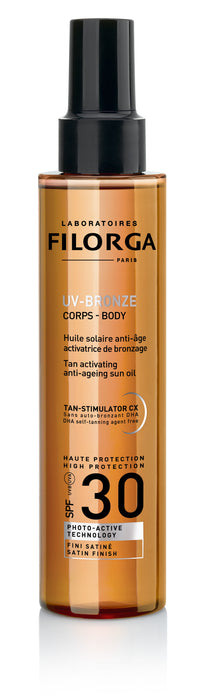 Filorga UV-Bronze Body Óleo Solar Antienvelhecimento Ativador Bronzeado SPF30 150 ml