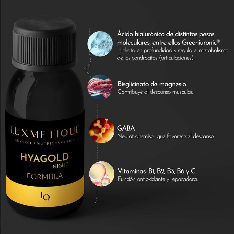 Luxmetique Hyalugold Night Ácido Hialurónico Noite Frasco 30ml x15