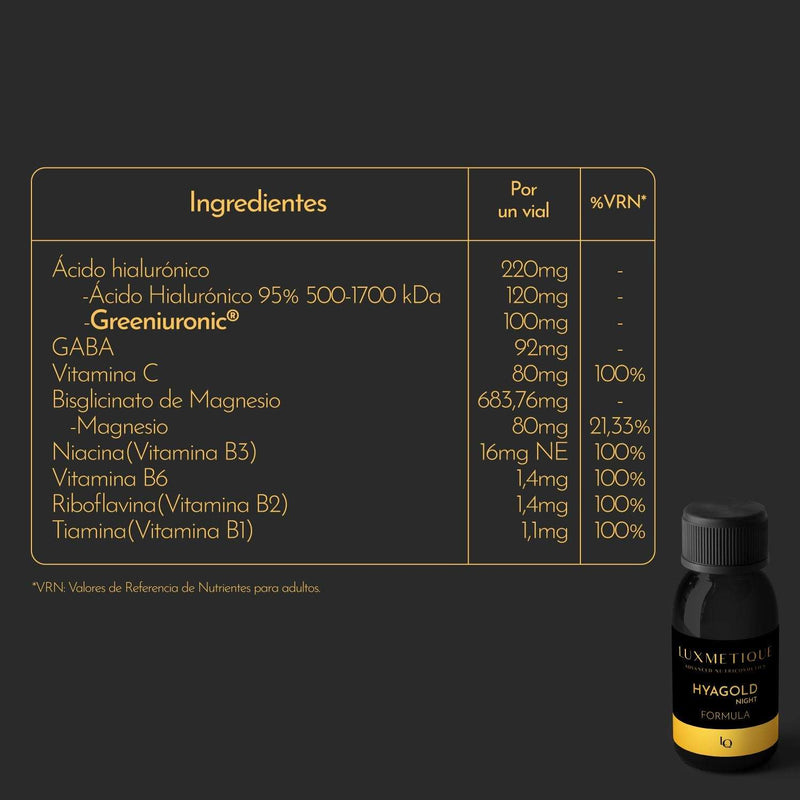 Luxmetique Hyalugold Night Ácido Hialurónico Noite Frasco 30ml x15