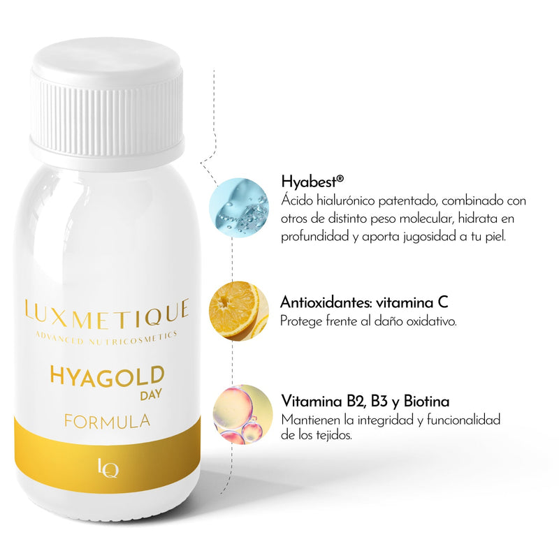 Luxmetique Hyalugold Day Fórmula Ácido Hialurónico Dia Frasco 30ml x15