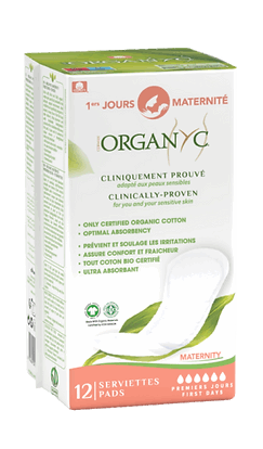 Organyc Penso Higiénico Maternidade Primeiros Dias x12