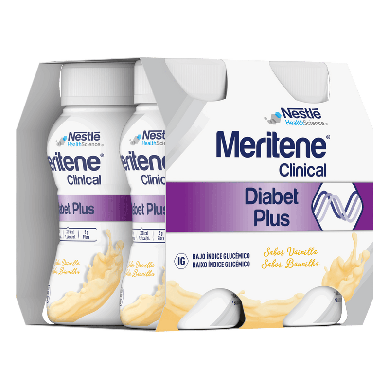 Nestlé Meritene Diabet Plus+ Dieta Hiper Diabéticos Garrafa 4x200ml