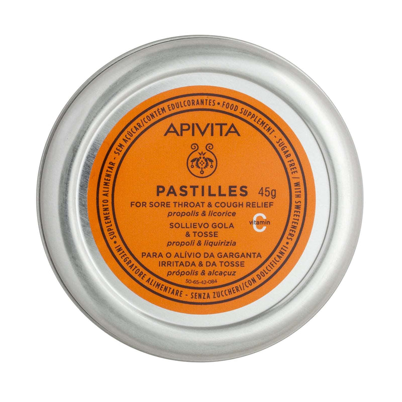 Apivita Pastilhas Propólis & Alcaçuz Garganta e Tosse 45gr.