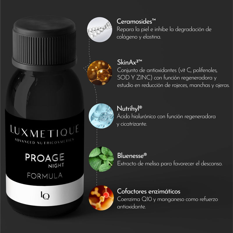 Luxmetique Proage Night Fórmula Anti-Envelhecimento Pele Noite Frasco 30ml x15