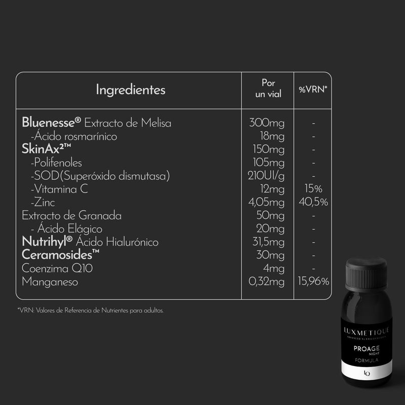 Luxmetique Proage Night Fórmula Anti-Envelhecimento Pele Noite Frasco 30ml x15