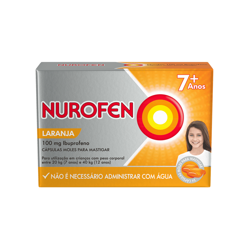 Nurofen 100mg 24 Cáps. Moles para Mastigar