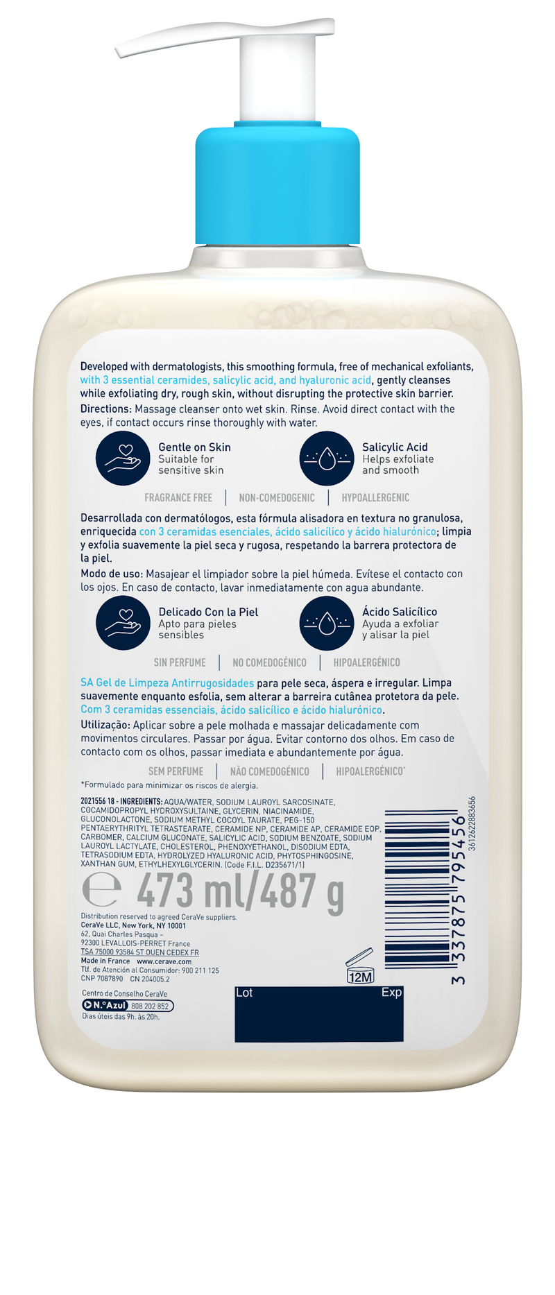 CeraVe SA Gel de Limpeza Antirrugosidades