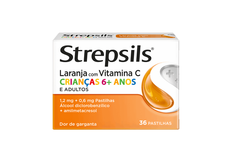 Strepsils Laranja com Vitamina C Pastilhas x36