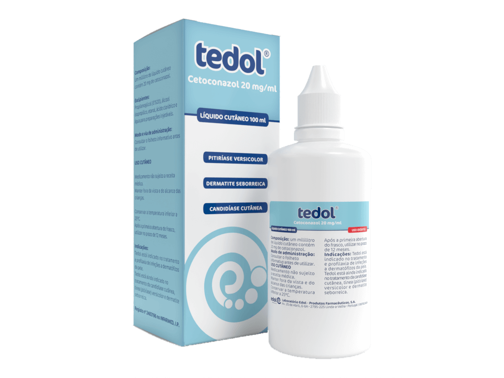 Tedol 20mg/ml Cetoconazol Líquido Cutâneo 100ml | Farmácia 24