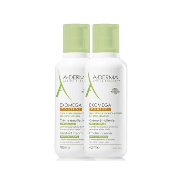 A-Derma Exomega Control Creme Emoliente Duo 2x400ml