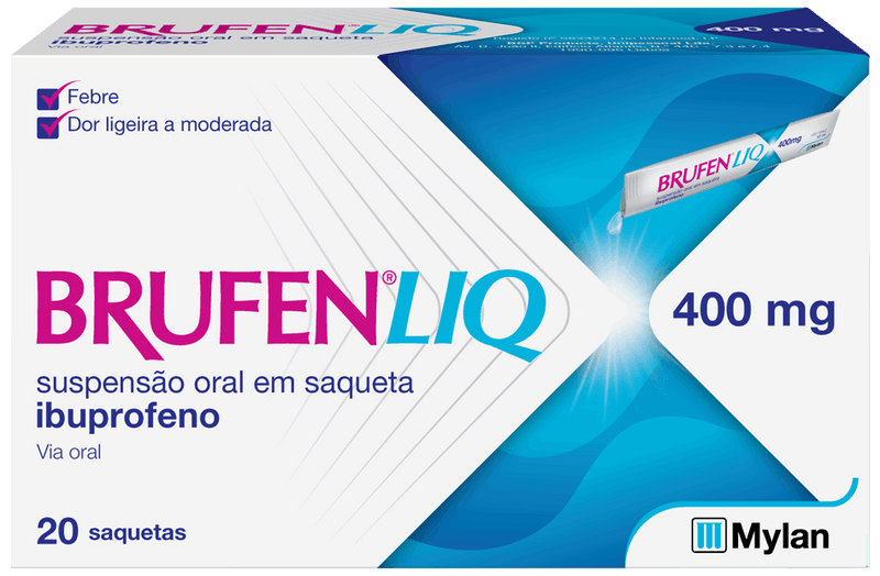 Brufen Liq 400 mg 20 Saquetas Solução Oral