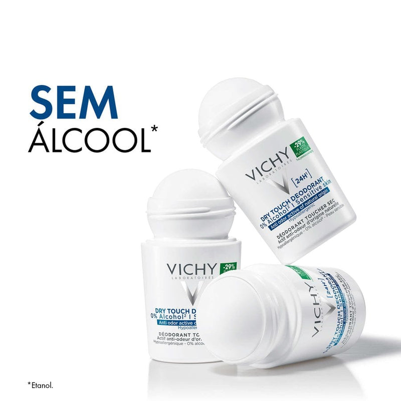 Vichy Desodorizante Roll-On Toque Seco Pele Sensível 24H 50ml