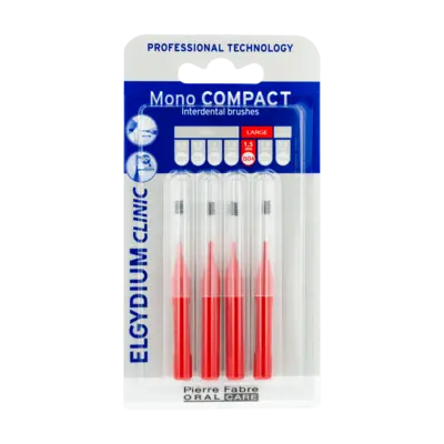 Elgydium Clinic Mono Compact Interdental Brush Red x4 1.5mm (ISO 4)