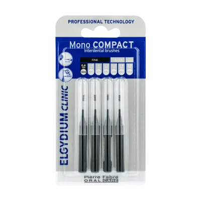 Elgydium Clinic Mono Compact Interdental Brush Black x4 0.6mm (ISO 0)