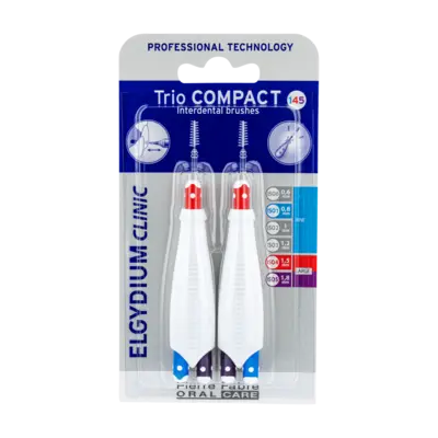 Elgydium Clinic Trio Compact Escovilhão (ISO 1/4/5)