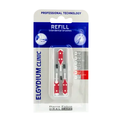Elgydium Clinic Recarga Escovilhão Vermelho x3 1,5mm (ISO 4)