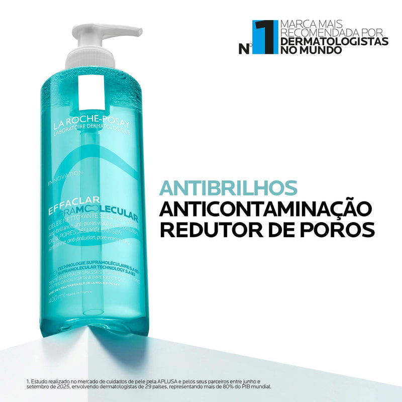 La Roche Posay Effaclar Supramolecular Gel Limpeza Pele Oleosa Poros Visíveis 400ml