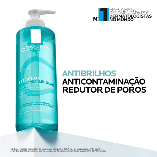La Roche Posay Effaclar Supramolecular Gel Limpeza Pele Oleosa Poros Visíveis 400ml