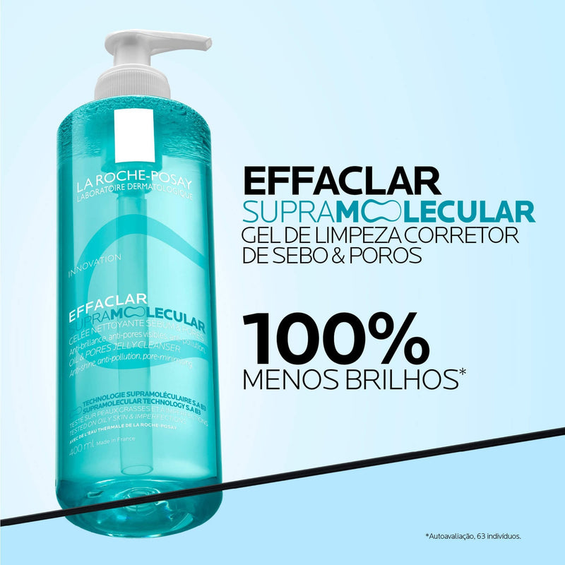 La Roche Posay Effaclar Supramolecular Gel Limpeza Pele Oleosa Poros Visíveis 400ml
