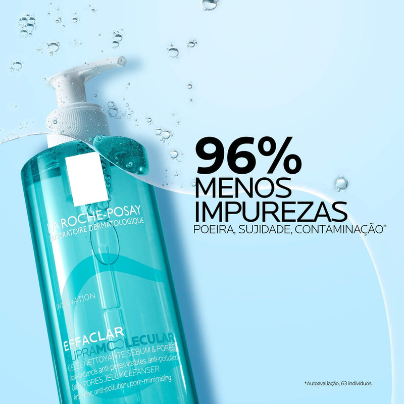 La Roche Posay Effaclar Supramolecular Gel Limpeza Pele Oleosa Poros Visíveis 400ml