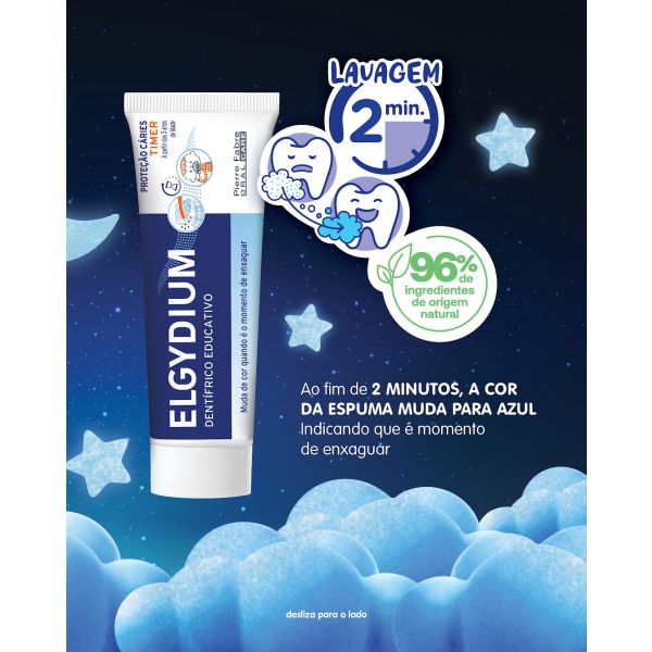 Elgydium Kids Dentífrico Educativo Timer Prevenção Cáries 3+ anos 50ml