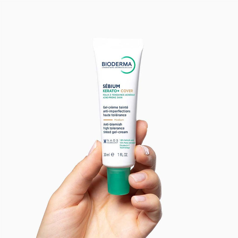 Bioderma Sébium Kerato+ Cover Gel-Creme c/Cor Pele Acne 30ml