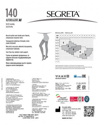 Ibici Segreta Stay Up Meia AF à Raíz da Coxa Compressão 140