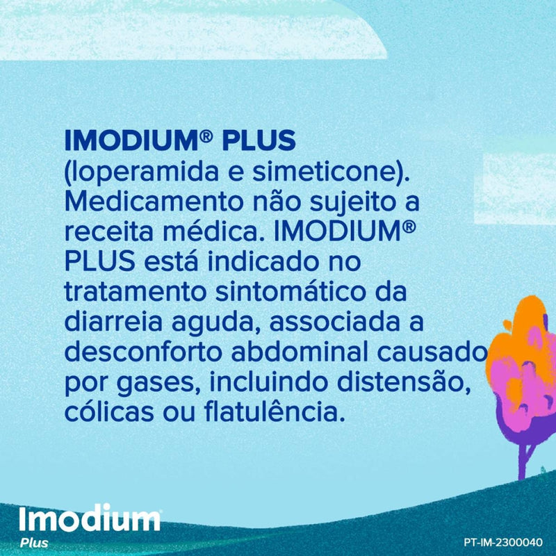 Imodium Plus 12 comprimidos.