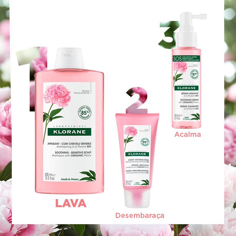 Klorane Peónia BIO Champô Couro Cabeludo Sensível
