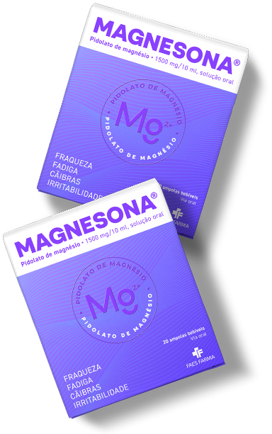 Magnesona Pidolato Magnésio 1500mg/10ml Fadiga Cãibras Músculos Ampolas x20