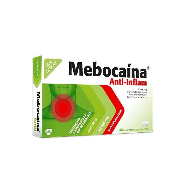 Mebocaína Anti-Inflam Comprimidos Chupar x30