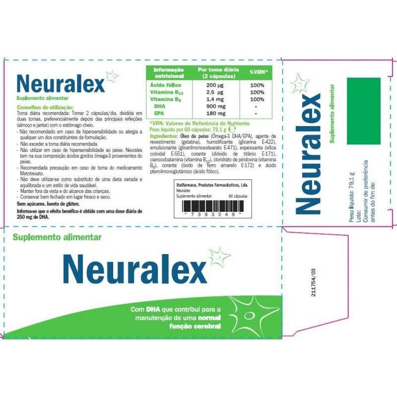 Neuralex Cápsulas Gelatina Mole x60