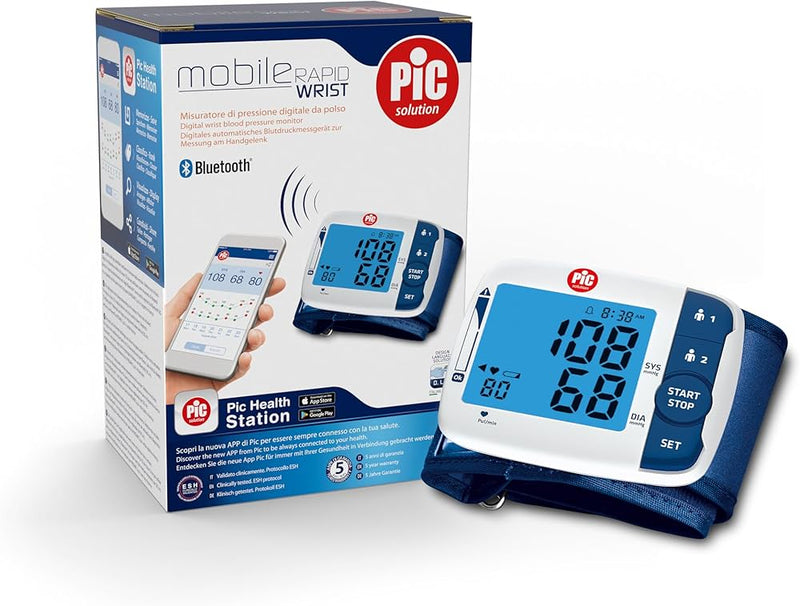PIC Blood Pressure Monitor Mobile Rapid Wrist