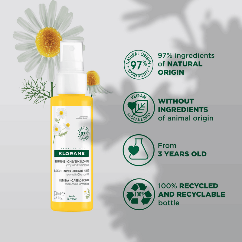 Klorane Camomila Spray Cuidado Aclarador c/Mel 125ml