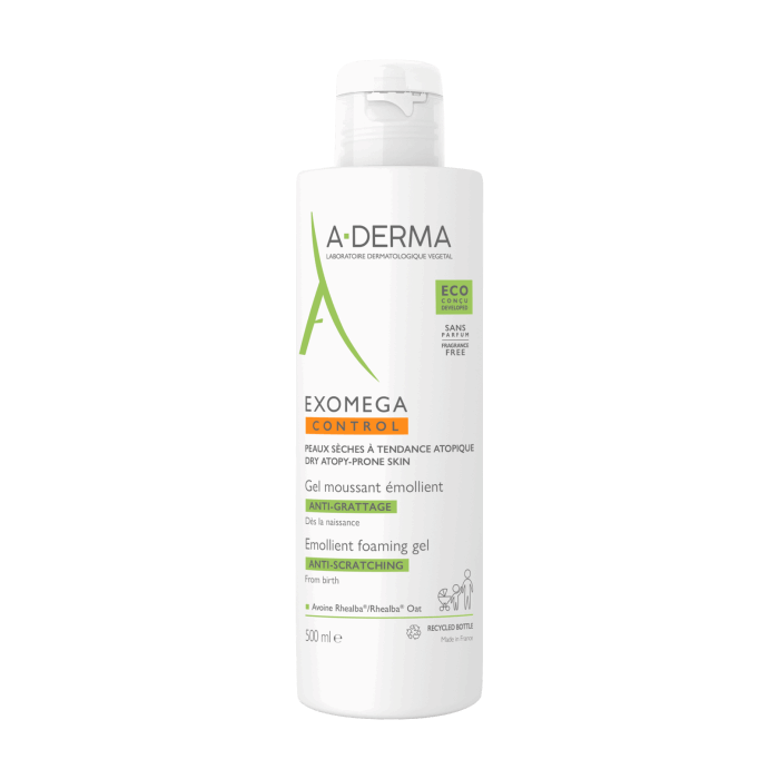 A-Derma Exomega Control Gel Espuma Lavagem 500ml
