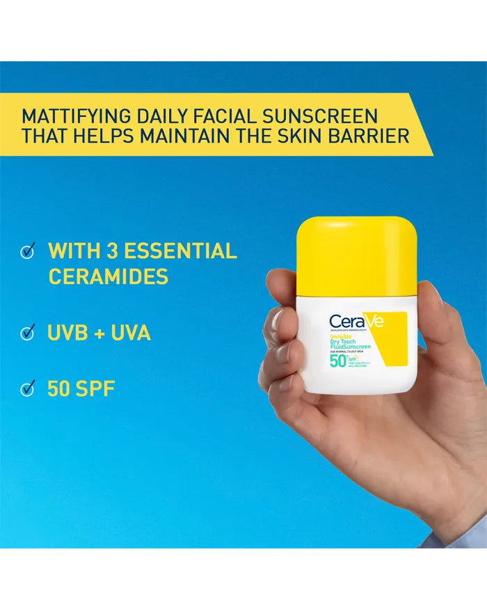 CeraVe Fluido Protetor Solar Invisível Oil Control Toque Seco FPS50+ 50ml