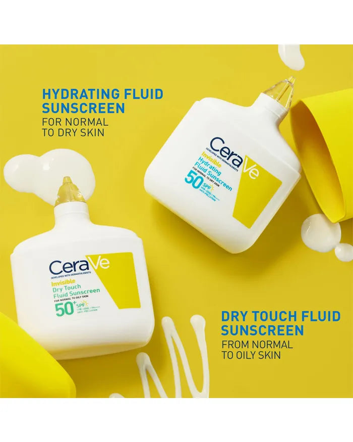 CeraVe Fluido Protetor Solar Invisível Hidratante Pele Normal a Seca FPS50+ 50ml