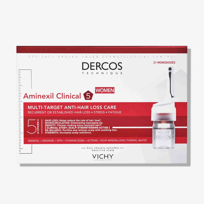 Vichy Dercos Aminexil Clinical 5 Anti-Queda Mulher 21 Ampolas