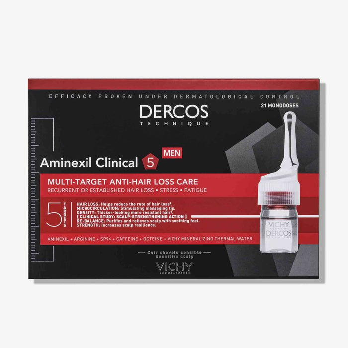 Vichy Dercos Aminexil Clinical 5 Anti-Queda Homem 21 Ampolas