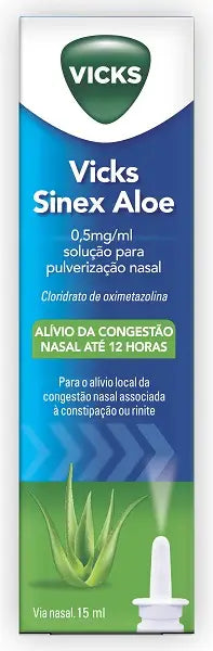 Vicks Sinex Aloé Spray Nasal 0,5mg/ml Frasco 15ml