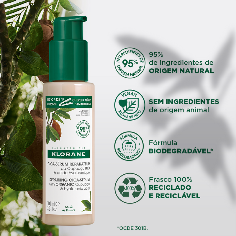 Klorane Cupuaçu BIO CICA-Sérum Reparador 100ml